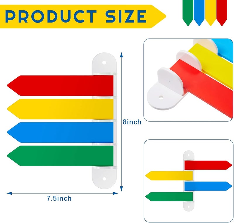 BBTO 1 Pc Exam Room Flags Pack 7 Inches Long Door Flags Primary Colors Chamber Room Status Indicators Signal Sign for Doctors Offices Hospitals and Clinics Supplies - Image 3